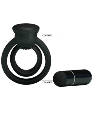 Cockring vibrant en silicone avec stimulateur clitoridien Esther 