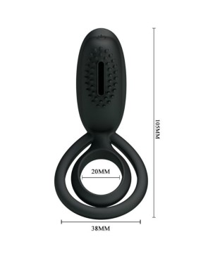 Cockring vibrant en silicone avec stimulateur clitoridien Esther 
