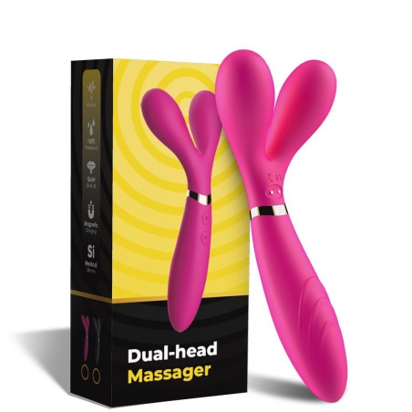Vibromasseur Wand  rose en forme de Y avec 3 moteurs 