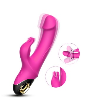 Vibromasseur Rabbit rose 9 modes de vibrations puissantes 