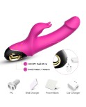 Vibromasseur Rabbit rose 9 modes de vibrations puissantes Vibromasseur Rabbit rose 9 modes de vibrations puissantes