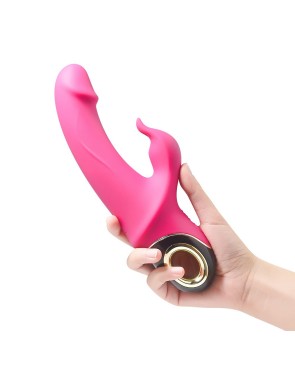 Vibromasseur Rabbit rose 9 modes de vibrations puissantes 