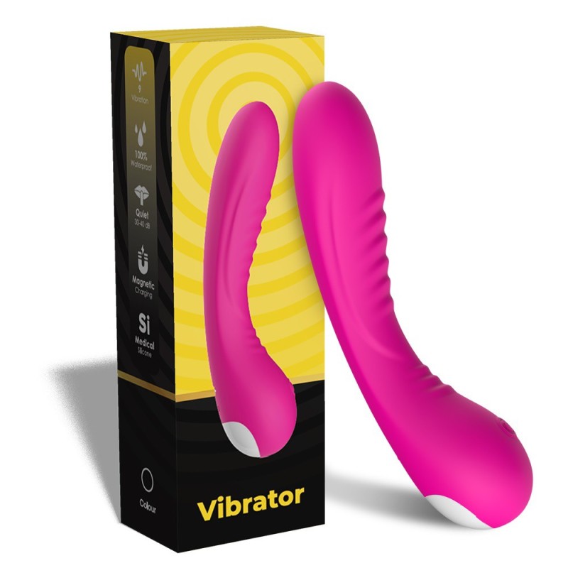 Vibromasseur courbé 9 modes de vibration rose Vibromasseur courbé 9 modes de vibration rose