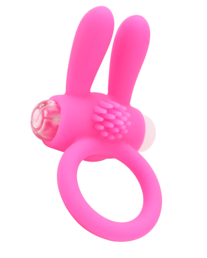 Anneau Vibrant Rabbit Rose Silicone  1 dosette de lubrifiant — Pocket Pleasure