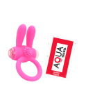 Anneau Vibrant Rabbit Rose Silicone 1 dosette de lubrifiant — Pocket Pleasure Anneau Vibrant Rabbit Rose Silicone 1 dosette de lubrifiant — Pocket Pleasure