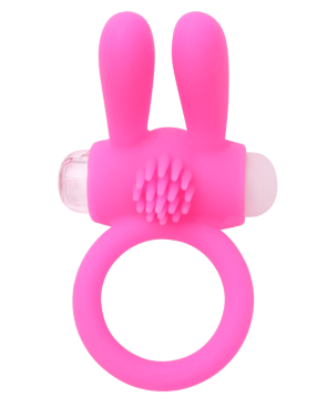Anneau Vibrant Rabbit Rose Silicone  1 dosette de lubrifiant — Pocket Pleasure