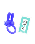 Anneau Vibrant Rabbit Bleu Silicone 1 dosette de lubrifiant — Pocket Pleasure Anneau Vibrant Rabbit Bleu Silicone 1 dosette de lubrifiant — Pocket Pleasure
