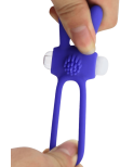 Anneau Vibrant Rabbit Bleu Silicone 1 dosette de lubrifiant — Pocket Pleasure Anneau Vibrant Rabbit Bleu Silicone 1 dosette de lubrifiant — Pocket Pleasure