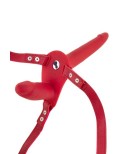 Double gode ceinture rouge vibrant Double gode ceinture rouge vibrant