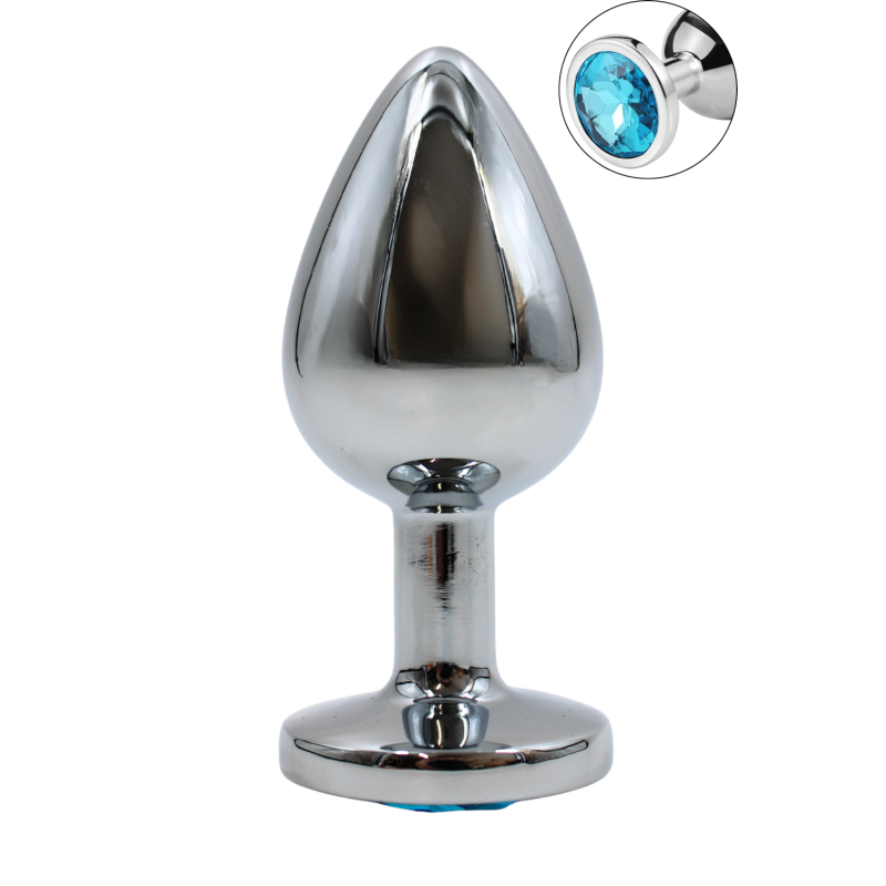Plug bijou en aluminium bijou bleu Large HELIRA Plug bijou en aluminium bijou bleu Large HELIRA