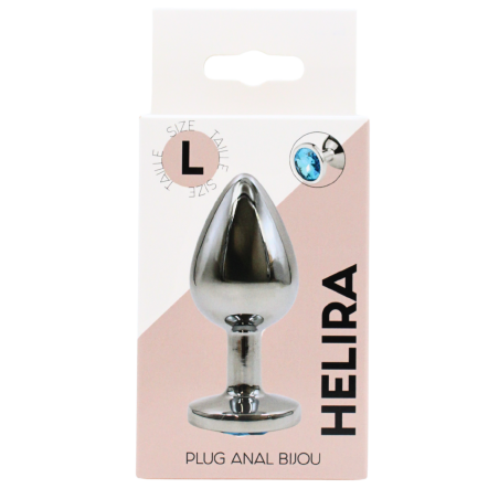 Plug bijou en aluminium bijou bleu Large HELIRA