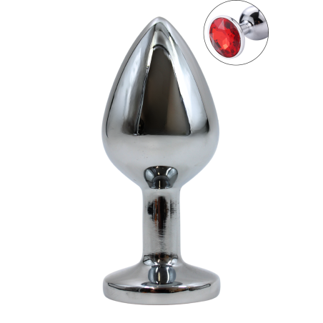 Plug bijou en aluminium bijou rouge Medium HELIRA 
