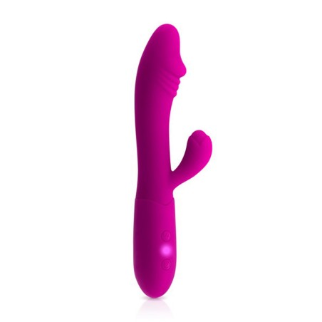 Vibromasseur rabbit Becca rose USB avec gland stimulant 10 programmes 