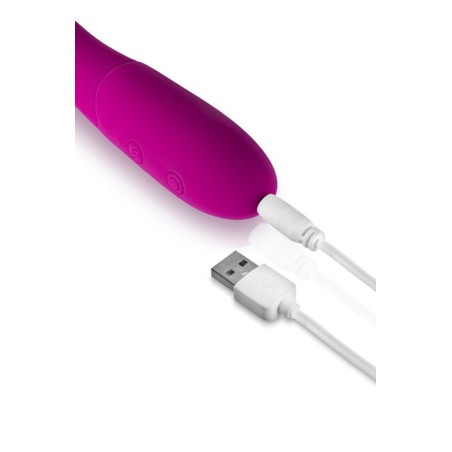 Vibromasseur rabbit Becca rose USB avec gland stimulant 10 programmes