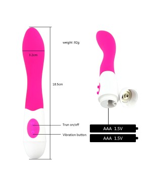 Vibromasseur rose incurvé point G 
