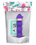 Mini Vibromasseur violet ondulés Pocket Pleasure 1 dosette de lubrifiant Mini Vibromasseur violet ondulés Pocket Pleasure 1 dosette de lubrifiant