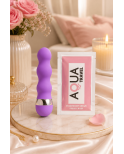 Mini Vibromasseur violet ondulés Pocket Pleasure 1 dosette de lubrifiant Mini Vibromasseur violet ondulés Pocket Pleasure 1 dosette de lubrifiant