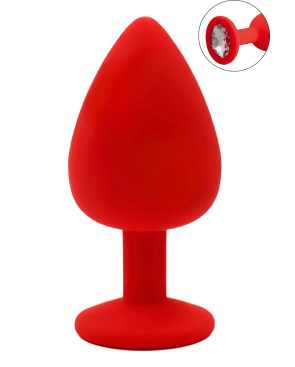 Plug rouge bijou cristal Large CHERRY