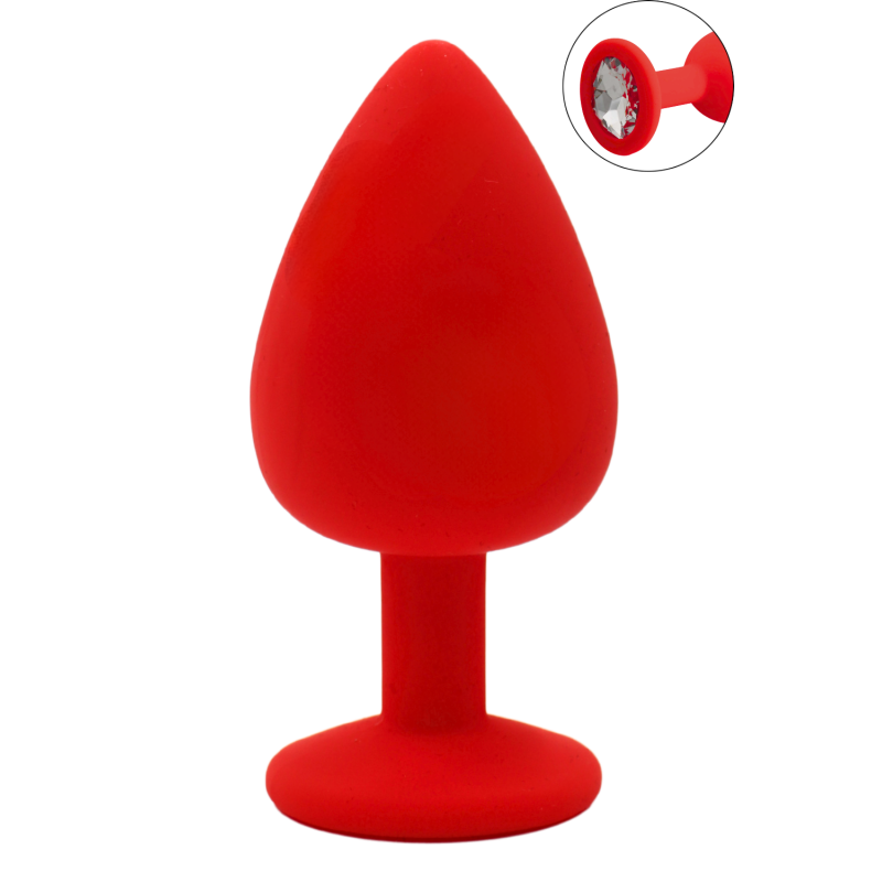 Plug rouge bijou cristal Large CHERRY Plug rouge bijou cristal Large CHERRY
