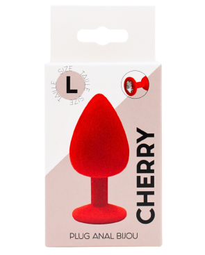 Plug rouge bijou cristal Large CHERRY