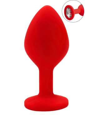 Plug rouge bijou cristal Medium CHERRY
