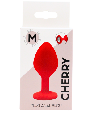 Plug rouge bijou cristal Medium CHERRY