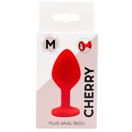 Plug rouge bijou cristal Medium CHERRY