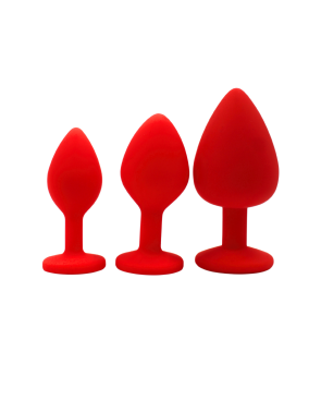 Plug rouge bijou cristal Medium CHERRY