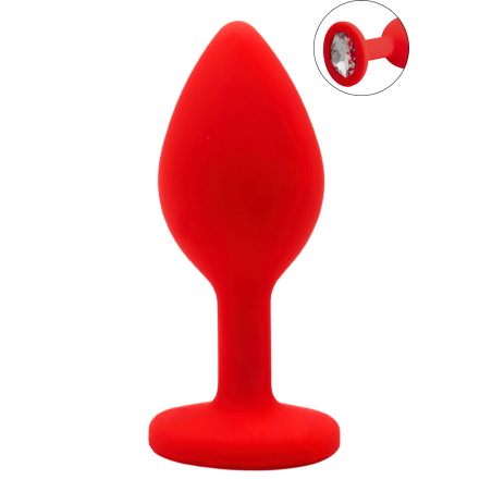 Plug rouge bijou cristal Small CHERRY