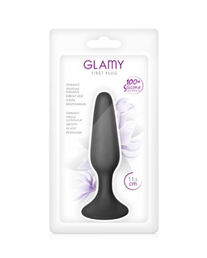 Plug anal noir 11.5cm avec ventouse 