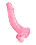 Gode jelly courbe rose ventouse taille XL 22cm Gode jelly courbe rose ventouse taille XL 22cm
