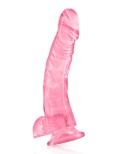 Gode jelly courbe rose ventouse taille XL 22cm Gode jelly courbe rose ventouse taille XL 22cm
