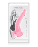 Gode jelly courbe rose ventouse taille XL 22cm Gode jelly courbe rose ventouse taille XL 22cm