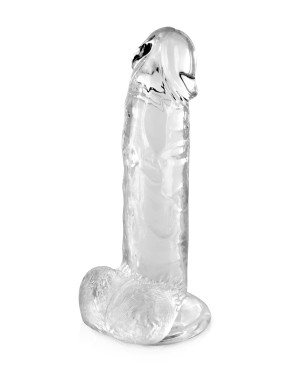 Gode jelly transparent ventouse taille L 20cm
