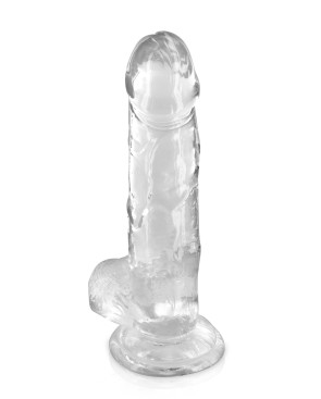 Gode jelly transparent ventouse taille L 20cm 