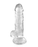 Gode jelly transparent ventouse taille L 20cm Gode jelly transparent ventouse taille L 20cm