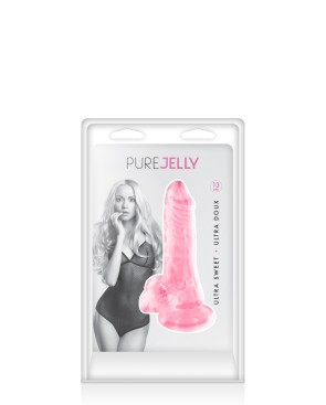 Gode jelly rose ventouse taille XS 13cm 