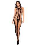 Bodystocking en résille noire échancrée - Mapalé Bodystocking en résille noire échancrée - Mapalé