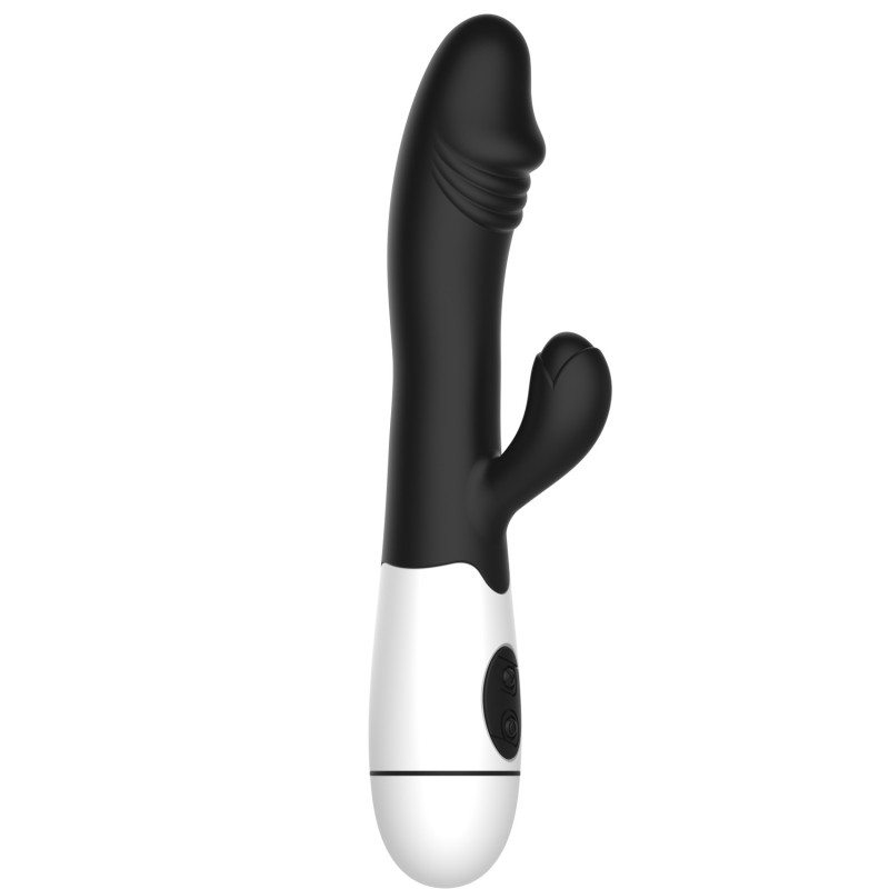 Vibromasseur rabbit noir avec gland 30 programmes Vibromasseur rabbit noir avec gland 30 programmes
