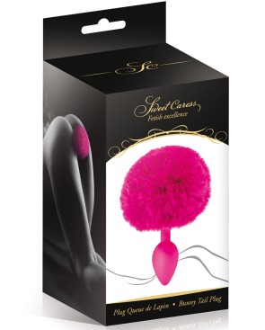 Plug anal pompon fuschia