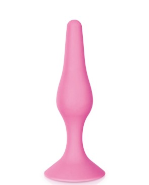 Plug anal ventouse rose taille M