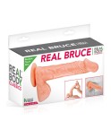 Gode réaliste grande longueur veiné avec testicules et ventouse 23cm