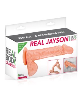 Gode réaliste veiné avec testicules et ventouse 21cm