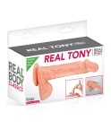 Gode réaliste veiné avec testicules et ventouse 18cm Gode réaliste veiné avec testicules et ventouse 18cm