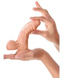 Gode réaliste avec testicules et ventouse 13cm Gode réaliste avec testicules et ventouse 13cm