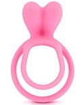 Double cockring rose avec stimulateur de clitoris Double cockring rose avec stimulateur de clitoris