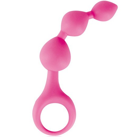 Stimulateur anal rose à boules 