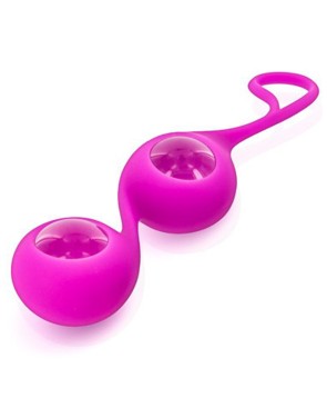 Boules de Geisha rose verre et silicone 