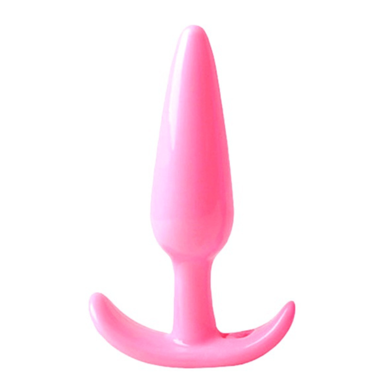 Plug anal rose souple base évasée Pocket Pleasure 1 dosette lubrifiant Plug anal rose souple base évasée Pocket Pleasure 1 dosette lubrifiant