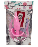 Plug anal rose souple base évasée Pocket Pleasure 1 dosette lubrifiant Plug anal rose souple base évasée Pocket Pleasure 1 dosette lubrifiant